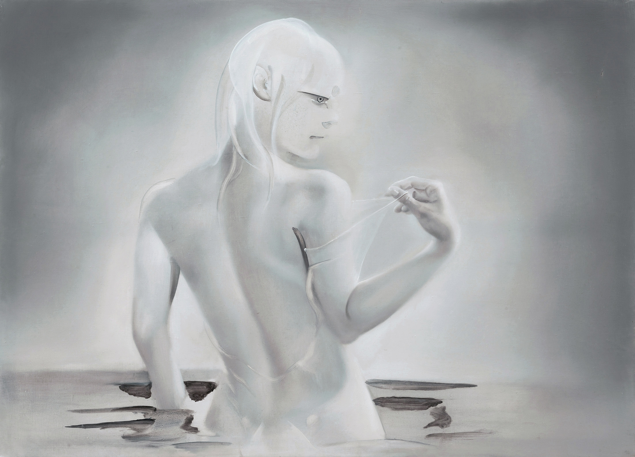 浪潮 The Wave No.1 布面油画 Oil on canvas 375cmx90cm 2018
