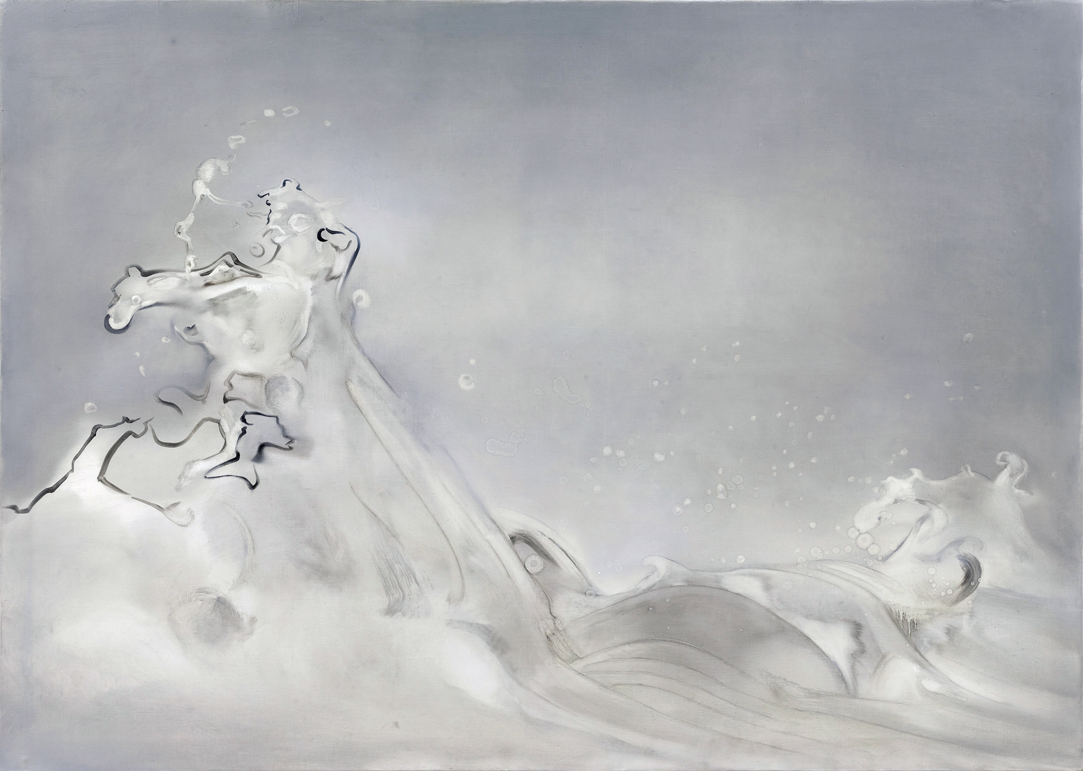 浪潮 The Wave No.2 布面油画 Oil on canvas 375cmx90cm 2018