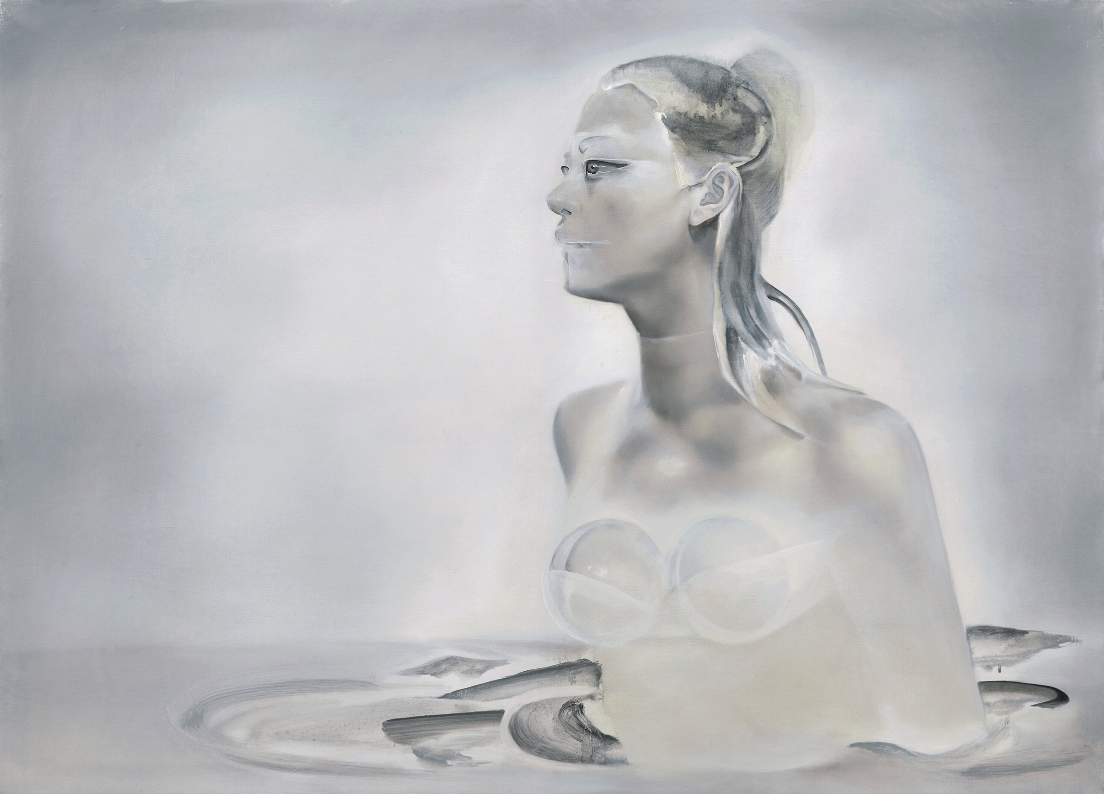 浪潮 The Wave No.3 布面油画 Oil on canvas 375cmx90cm 2018